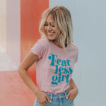 Fearless Girl Women's Graphic Tee - Pink and Turquoise - Limited