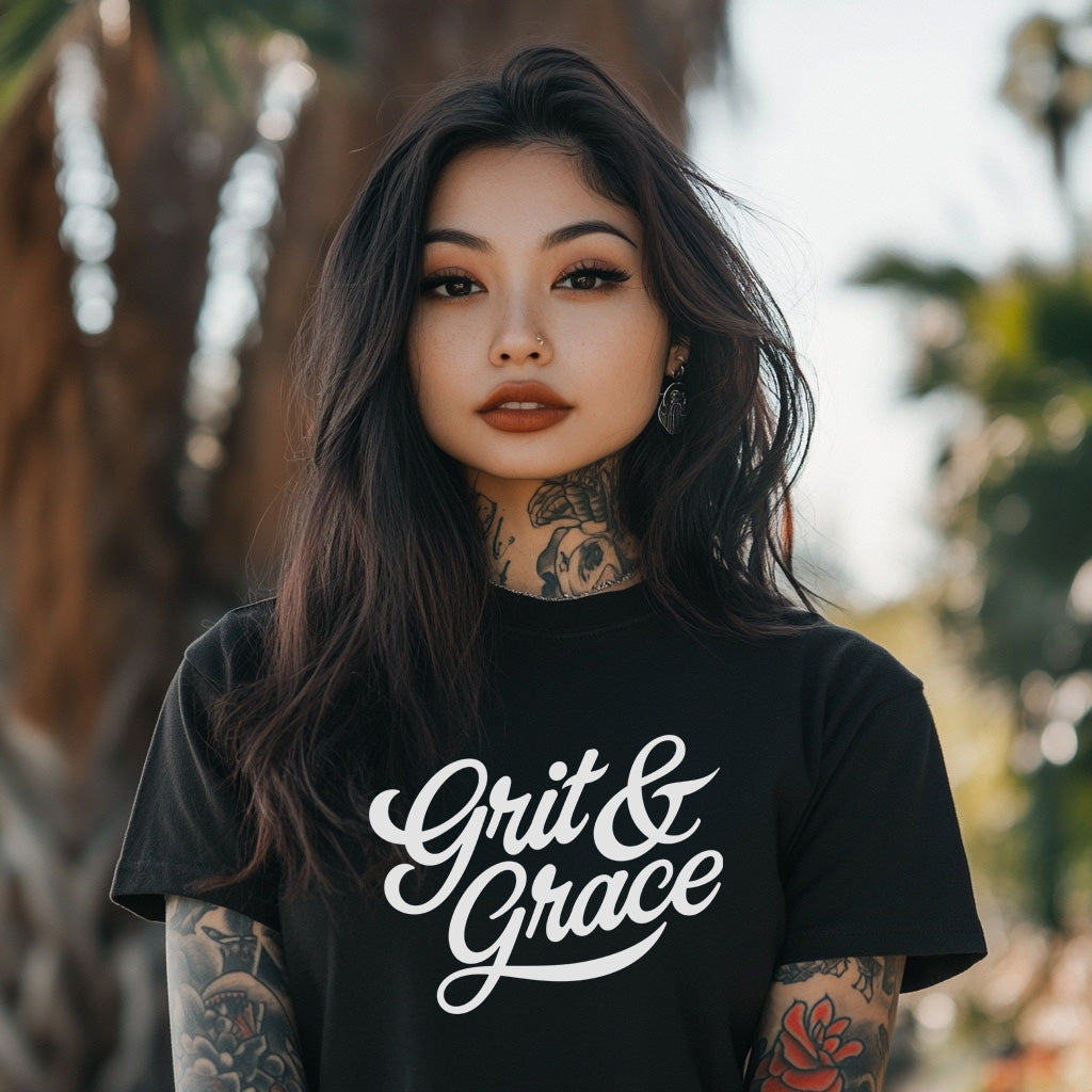 Grit & Grace Women's Graphic Tee - Black