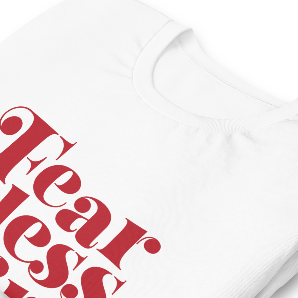 Fearless Girl Women's Graphic Tee - White and Red