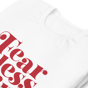 Fearless Girl Women's Graphic Tee - White and Red