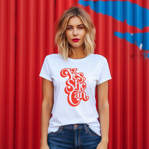 Yes, She Can Women's Graphic Tee