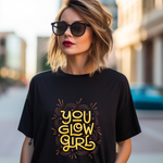 You Glow Girl Women's Graphic Tee - Black